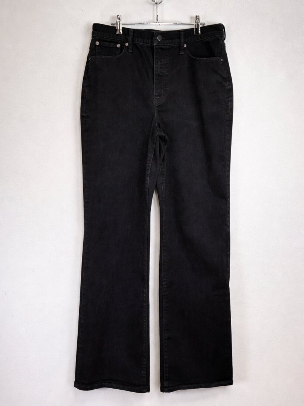 J.Crew High Rise Black Wide Leg Jeans Stretch Denim Size 31